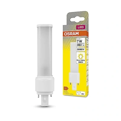 Imagen de OSRAM DULUX LED S7 EM, G23, 3,5 W, 360 lm, 3000 K, luz blanco cálido, reemplazo de fluorescentes compactos convencionales, casquillo enchufable G23 2 pines, larga vida, sin tiempo calentamiento