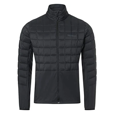 Imagen de Marmot Hombre Echo Featherless Hybrid, chaqueta de senderismo con aislamiento, funcional repelente al agua, acolchada forro, a prueba viento, Black, L