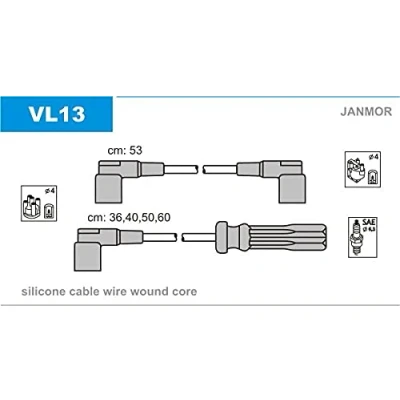 Imagen de JANMOR VL13 Juego de Cables Encendido VOLVO: 940 I Familiar, II Berlina, Familiar