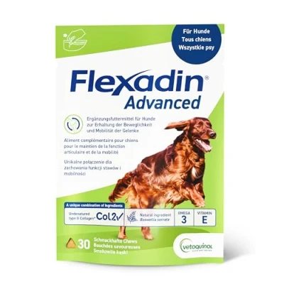 Imagen de Vetoquinol Flexadin Advance Envace con 30 Comprimidos de Alimento Complementario Dietético para Perros