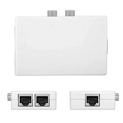 Imagen de Cblecc UTP STP 2 en 1 Salida Puertos RJ45 LAN Cat Selector de conmutador Red Externo Interno Caja divisora