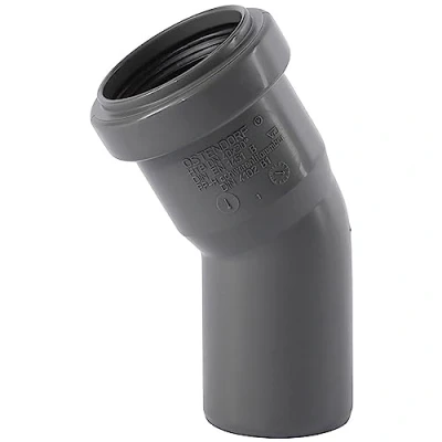 Imagen de Ostendorf Codo de tubería 40 mm adecuado para alcantarillado, drenaje arco 30 grados, plástico polipropileno, gris tráfico, 1 unidad