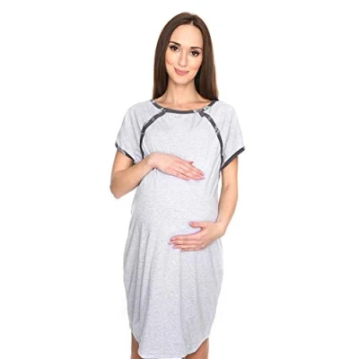 Imagen de MijaCulture 3 en1 Camisón para el Parto de Maternidad &amp; alimentación amamantamiento 4123 (36 EU/S, Mezcla)