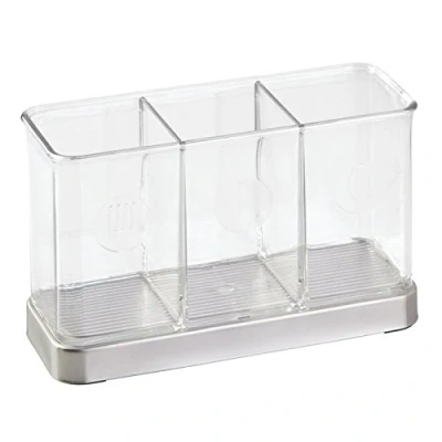 Imagen de iDesign, Forma 2, Organizador de servicio mesa, Acero inoxidable pulido/Claro