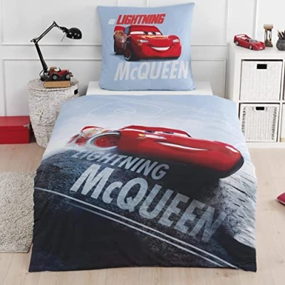 Imagen de Juego de Cama Cars, Ropa Infantil para niños, 2 Piezas, 1 Funda Almohada 80 x cm y nórdica 135 200 cm, algodón