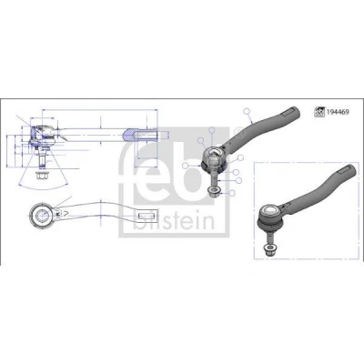 Imagen de FEBI BILSTEIN 194763 Rótula de dirección Eje delantero, derecha con contratuerca NISSAN: NV200 Furgón / Familiar