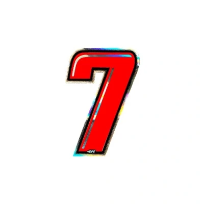 Imagen de 4R Quattroerre.it 13267 Número Racing 7, Rojo, 10 x cm