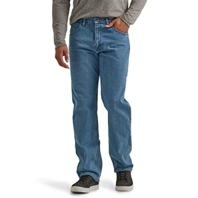 Imagen de Wrangler Authentics Men&#039;s Classic 5 Pocket Relaxed Fit Jean, Light Stonewash Flex, 34W x 29L