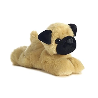 Imagen de Aurora, 31369, Mini Flopsies Mr Pugster The Pug, 20 cm, Peluche, marrón y Negro, Color