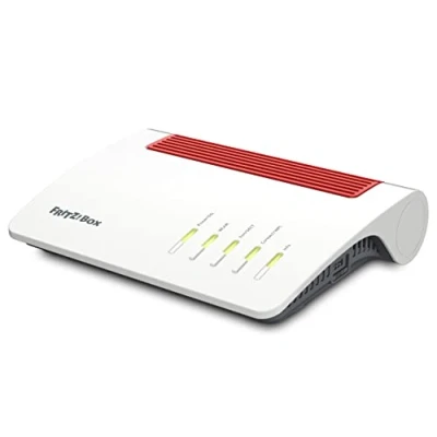 Imagen de AVM Fritz!Box 7590 AX (Wi Fi 6 enrutador con 2400 Mbps (5 GHz) y 1200 (2,4 GHz), hasta 300 supervectoring VDSL, Malla Wi Fi, Base DECT, en alemán Versión)