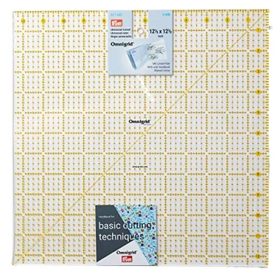 Imagen de Prym 611647 1 Ruler, Transparent, Black, Yellow, 12.5 x inch