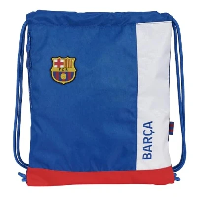 Imagen de F.C. BARCELONA 2ª EQUIPACIÓN Mochila Saco Deportivo, Cierre de Cordones, Mochila, Ideal para Niños Diferentes Edades, Cómoda y Versátil, Calidad Resistencia, 35x45 cm, Color Azul Granate