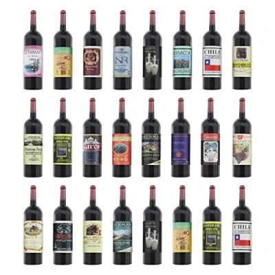 Imagen de OTOTEC 24x botellas de vino en miniatura casa muñecas Escala 1:12 Mini plástico Modelo juguete Para juego simulación cocina la
