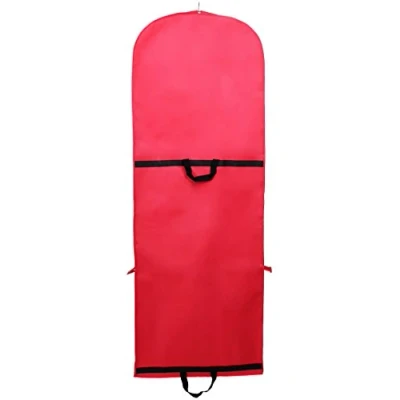 Imagen de TUKA Transpirable Funda de ropa, 180 cm x 65 Bolsa Ropa Protector para vestidos novia o fiesta, trajes, abrigos. 2 accesorios bolsillos, portatrajes, rojo, TKB1001 red