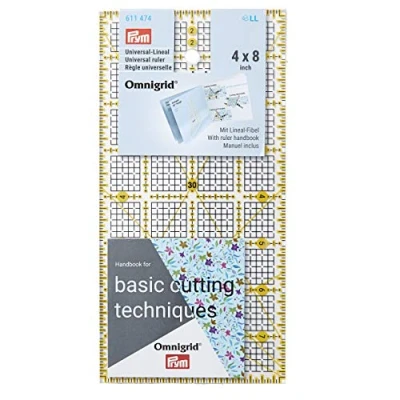 Imagen de Prym Rectangular Ruler, Transparent, 4 x 8 Inchs