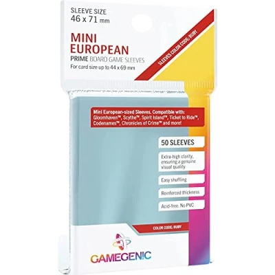 Imagen de GAMEGEN!C Prime Mini European Sized Sleeves 46 x 71 mm (50), Colour Clear (GGS10050ML)