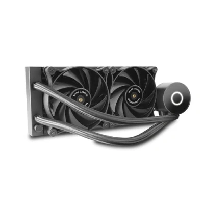 Imagen de SISTEMA DE REFRIGERANCION LIQUIDA MARS GAMING ML PRO240 BLACK 2x (12X12) TPD 450W RODAMIENTOS FDB PARA CPU INTEL Y AMD