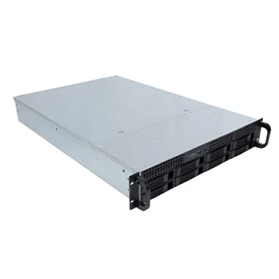Imagen de UNYKAch Caja Rack 19&quot; 2U Hot Swap (Sustitución de Bahías en Caliente) HSW4208, ATX, 8 Compatibles con Discos 3,5″ o 2.5, 4 Ventiladores 80 mm, 1 USB 2.0 y 3.0
