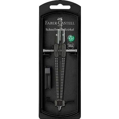 Imagen de FABER CASTELL 174434 Brújula de ajuste rápido Grip, negro
