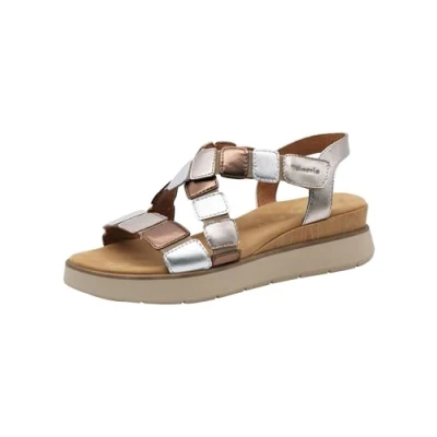 Imagen de Tamaris Sandalias con plataforma, Mujer, Talla: 40, Metallic comb Zapatos