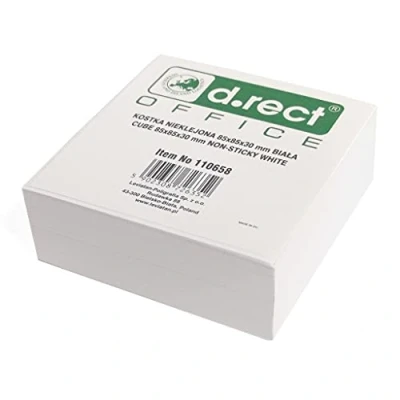 Imagen de D.RECT Bloque de notas papel repuesto (para caja notas, 85 x 30 mm, 300 hojas, color blanco)