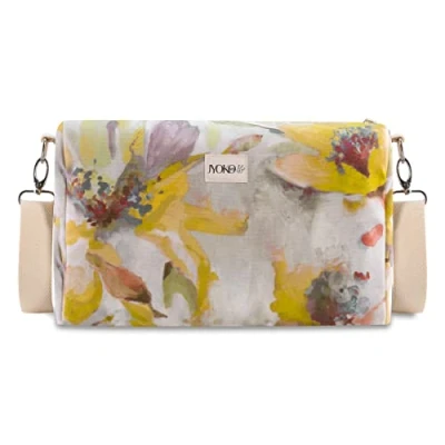 Imagen de JYOKO KIDS Bolso Para Cochecito 30 X 20 10 Cm + Ganchos De Anclaje Regulables Tira Asa Hombro Regulable, Múltiples Compartimentos Interiores, Base Rígida (Toscana)