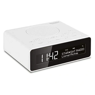 Imagen de TechniSat DIGITRADIO 51 Radio Despertador DAB+ (DAB, FM, Reloj, con 2 Tiempos de Alarma Ajustables, Función Repetición, Temporizador, Pantalla Regulable) Blanco