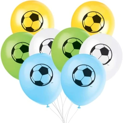 Imagen de Unique Globos de Látex Fiesta Fútbol, 8 Unidades, 30 cm (27315)