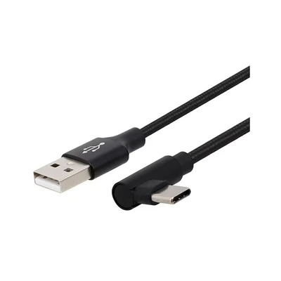 Imagen de Cable Edenwood Usb c Angulado 1 Metro Negro