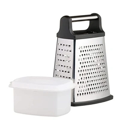 Imagen de MasterClass Rallador de Caja Acero Inoxidable con Recipiente, 23 cm (9&quot;)