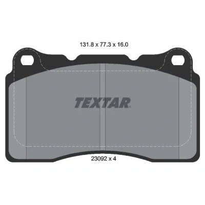 Imagen de TEXTAR 2309203 Juego de pastillas freno no preparado para indicador desgaste RENAULT: MEGANE 3 Coupe