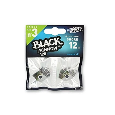 Imagen de Fiiish Black Minnow 2 Señuelo de Vinilo para Pesca (Need to be reviewed), Color Plateado, Talla UK: 12 g