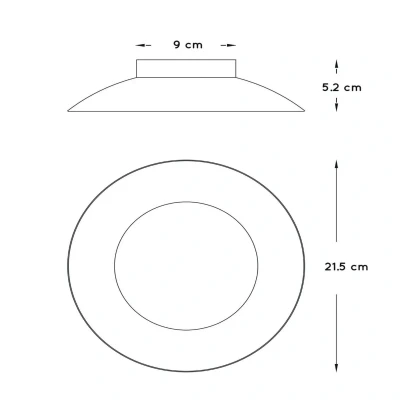Imagen de Lucide FOSKAL Lámpara de techo Ø 21,5 cm LED 1x6W 2700K Blanco