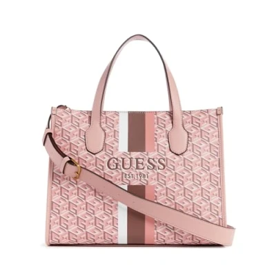 Imagen de GUESS Silvana Two Compartment Tote Apricot Rose Logo
