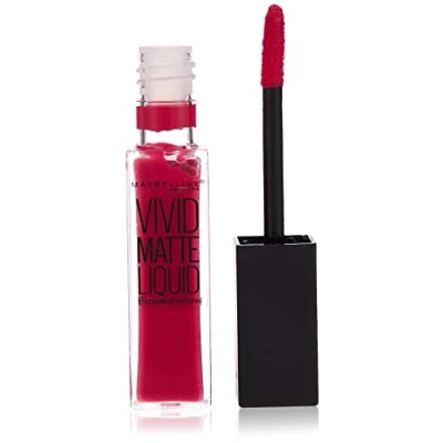 Imagen de Maybelline New York Color Sensational, Pintalabios Mate Vivid Matte Liquid, Tono 30 Fuchsia
