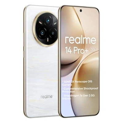 Imagen de realme 14 Pro+ 5G Smartphone 8+256GB,50MP IMX882 Periscope,procesador Snapdragon 7s de Tercera generación,Pantalla Curva cuádruple 6,83 Pulgadas 120Hz,batería Titan 5260mAh,Blanco
