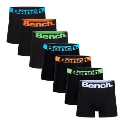 Imagen de Bench,Ropa interior transpirable diaria para hombre, paquete de 3 calzoncillos tipo bóxer, ajuste clásico, casuales algodón suave elástico, Sutton,Negro