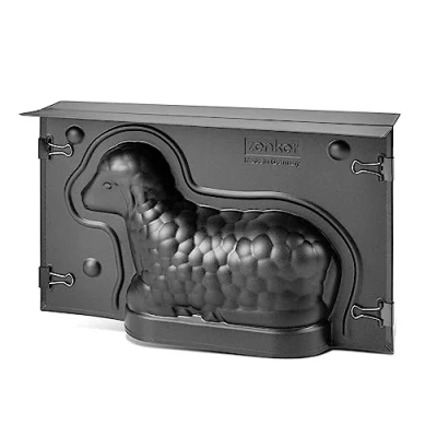 Imagen de Zenker molde de cordero para Pascua 700 ml volumen llenado 3D tartas con revestimiento antiadherente y corderos como diseño hornear, deliciosa decoración