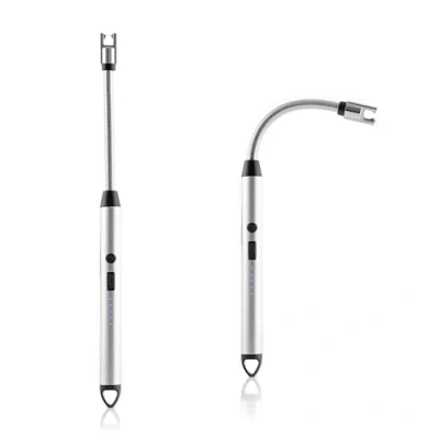 Imagen de InnovaGoods® Encendedor Eléctrico Recargable Flexible, echero de Velas, Arco con Indicador LED Batería, USB Mechero Largoa, Cocina Electrico.