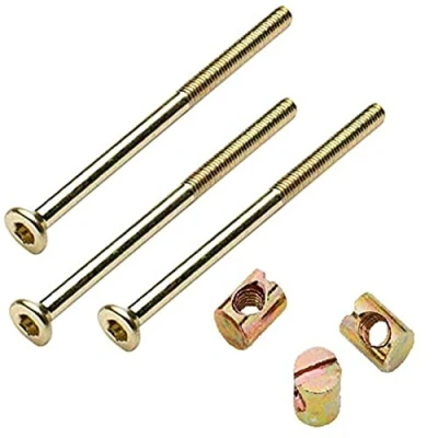 Imagen de Merriway BH01772 M6 X 60Mm Allen Headed Muebles Tornillo Y Tuerca (Paquete De 10)