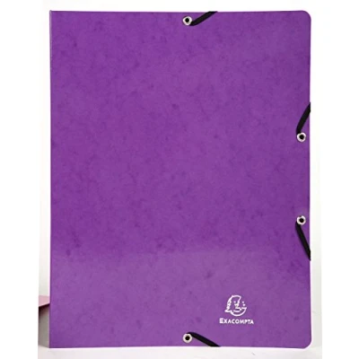 Imagen de A4 Fino 2 Carpeta Anillas 15mm Elástico Brillante Color Morado