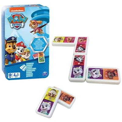 Imagen de Juegos de Mesa PATRULLA CANINA DOMINÓ INFANTIL Dominó Juego Divertido 28 fichas con Maletín Transporte Metálico 2 4 Jugadores 6033087 Niños años +