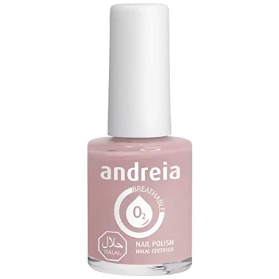 Imagen de Andreia Vernis Halal Esmalte de Uñas Vegano, Permeable y Transpirable que cumple con los requisitos Color B25 Rosa Desnudo 10,5 ml