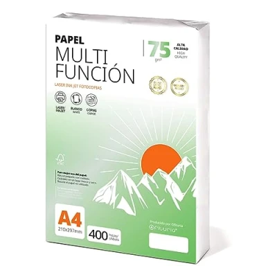 Imagen de folios a4 75gr 400 hojas, Papel Multiusos Para Impresora, Impresoras Láser y de Inyección, Fotocopiadora, uso Oficina, Material Escolar, Paquete Ofituria (75gr, 400h)