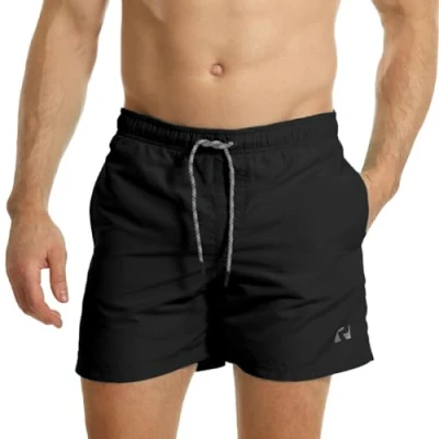 Imagen de RIPT Essentials Bañador para hombre Shorts de Baño con Protección Solar UV 50 Secado Rápido, Negro, XL