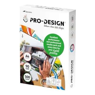 Imagen de Pro Design 10260059047 Papel para impresora láser a color, 90 g, 500 unidades, color blanco