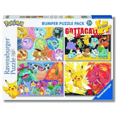 Imagen de Ravensburger Puzzles Pokémon, Rompecabezas para Niños de 5+ Años, Juego Educativo y Estimulante, 4 100 Piezas