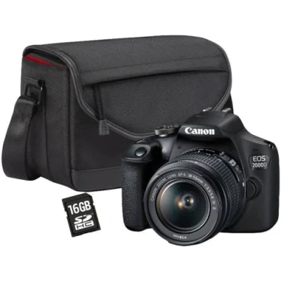 Imagen de Canon EOS 2000D BK 18 55 IS + SB130 +16GB EU26 2728C013 Juego de cámara Digital SRL 24,1 MP, 6000 x 4000 Pixeles, CMOS, Full HD, Color Negro