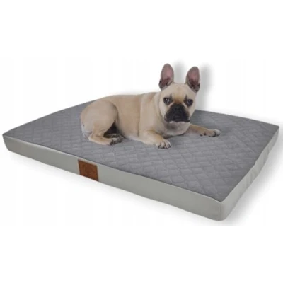 Imagen de Odolplusz Cama ortopédica para perros grandes, cojín medianos y colchón con funda lavable, (gris, 80 x 60 7 cm)