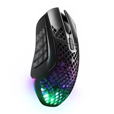 Imagen de SteelSeries Aerox 9 Wireless Ratón gaming RGB Ultraligero resiste al agua 18 botones Bluetooth/2,4 GHz Sensor TrueMove Air 18K DPI